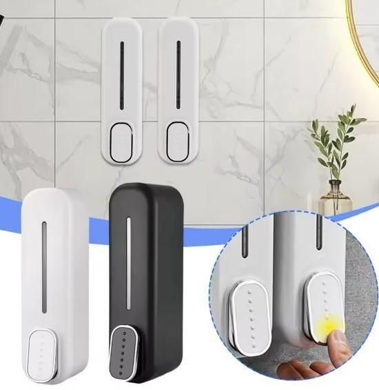 Press Wall-Mounted Dispenser Soap Manual β No Drilling | Space-Saving | Refillable