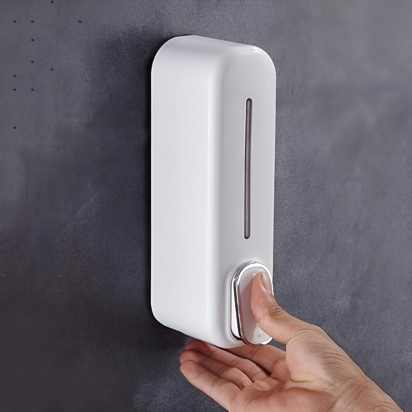 Press Wall-Mounted Dispenser Soap Manual – No Drilling | Space-Saving | Refillable