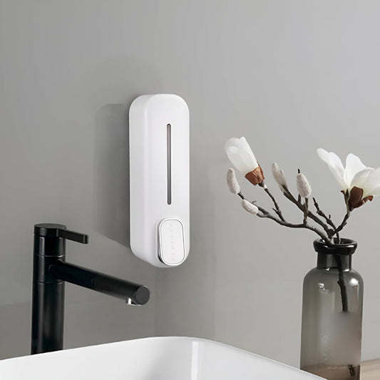Press Wall-Mounted Dispenser Soap Manual – No Drilling | Space-Saving | Refillable